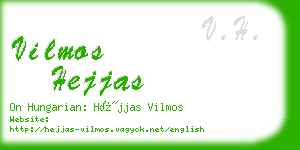 vilmos hejjas business card